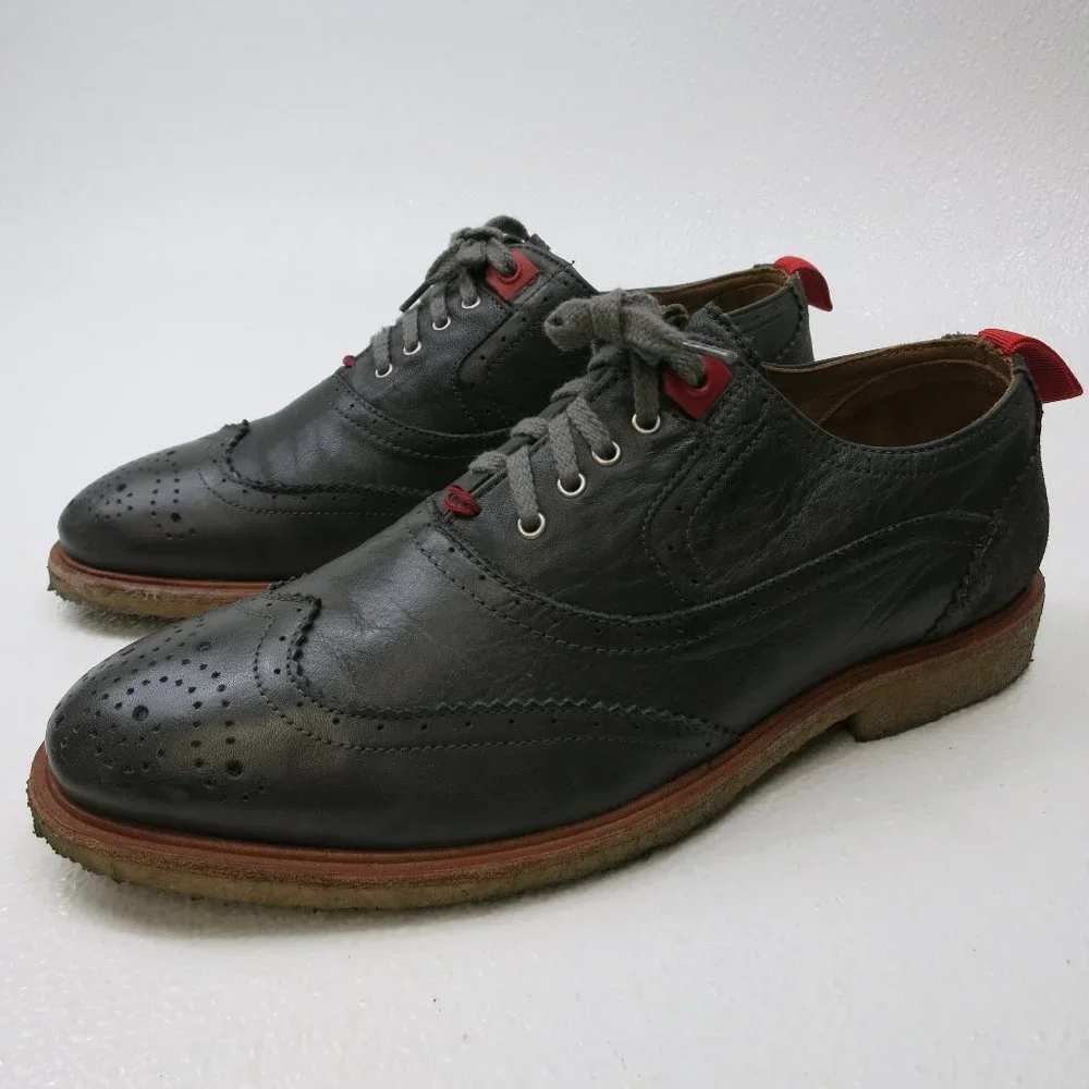 NOBRAND Wingtip Leather Medallion Toe Casual Dress Footwear Oxfords 41